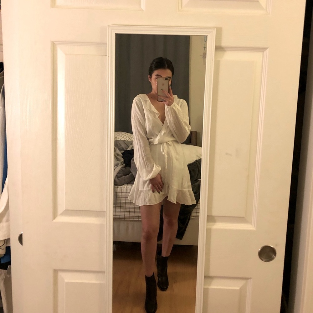 Paige White Wrap Dress